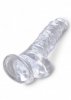 King Cock duże dildo - 8'' Cock with Balls sztuczny penis (przezroczysty) 